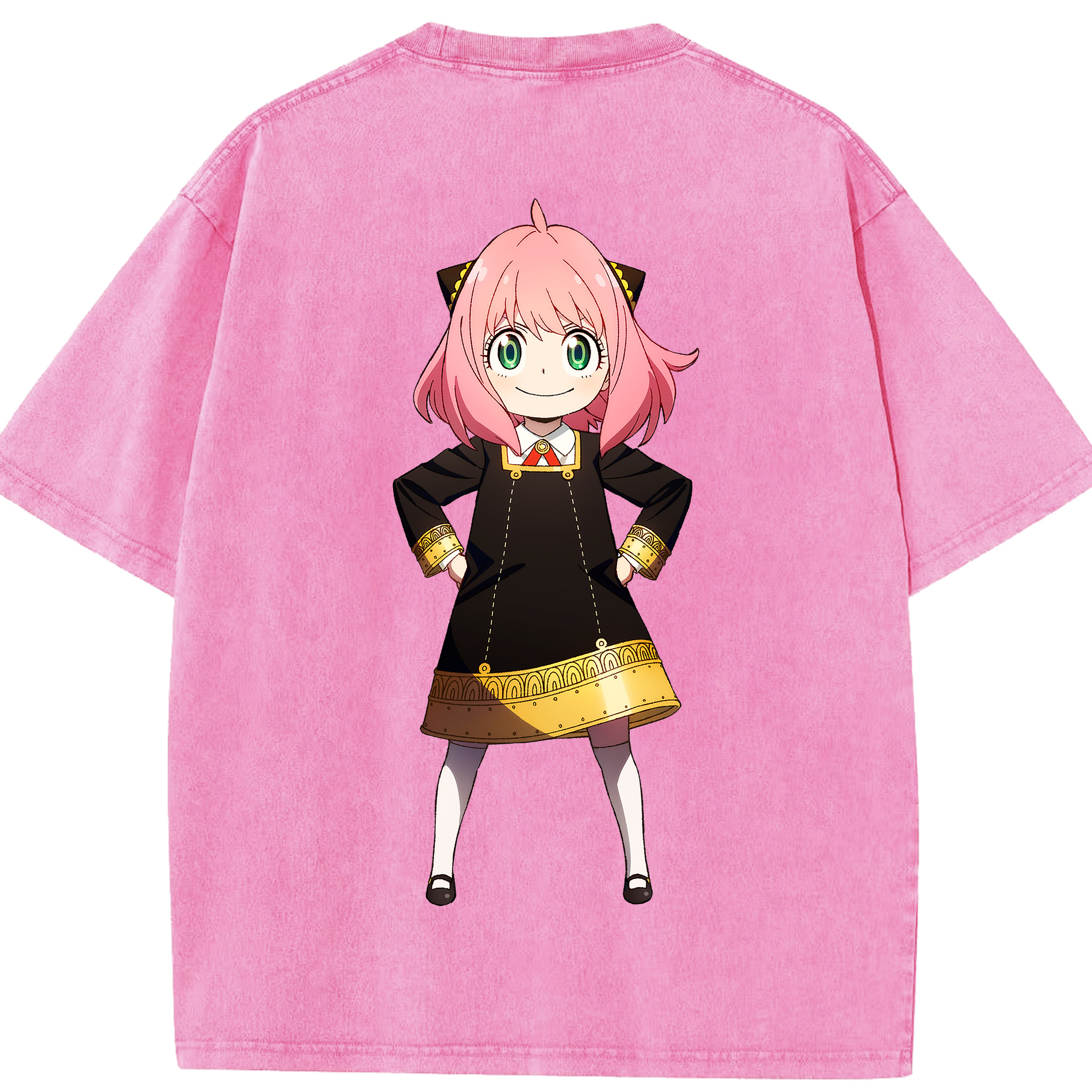 （画像用） SPY×FAMILY间谍家家酒 綿100% ヴィンテージ風 半袖Tシャツ（背面プリント）
